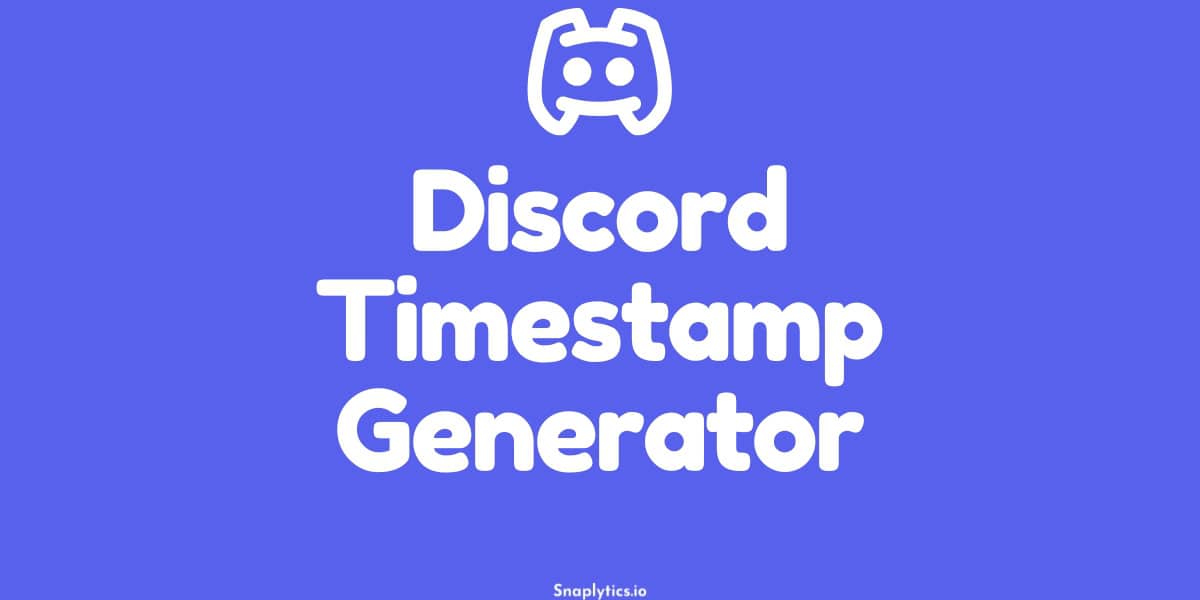 Discord Timestamp Generator